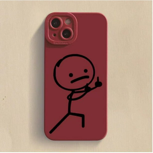 Funda de teléfono de dibujos animados Matchman para IPhone 11, 12, 13, 14 Pro Max, Mini, XR, XS, X, 7, 8 Plus, SE2020, funda de silicona TPU suave mate a prueba de golpes Fivean unisex