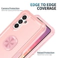 thumbnail image 3 of Petocase for Samsung Galaxy A54 5G Case,Heavy Duty Rugged Shockproof With 360° Ring Holder [Support Car Mount] Hybrid Bumper Silicone+Hard Back Cover,with 2 Screen Protector&Lens Protector-Rose Gold, 3 of 8