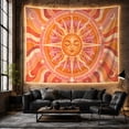 thumbnail image 6 of Human Like Face with Closed Eyes Expression Face, Serene Boho for Boho Decor Lovers, Desert Sunset Wall Art, Graduation Gift, Tapestry Wall Hanging for Bedroom and Dorm, 6 of 7
