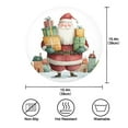 thumbnail image 3 of 15.4" Round Placemat Set of 4 Polyester Fabric Place Mats Non-Slip Dining Kitchen Table Mats for Kitchen Party Decor Santa Claus Holding Gifts, 3 of 5