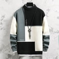 thumbnail image 3 of uikmnh Mens Casual Fashion Trend Semi Turtleneck Long Sleeved Sweater, 3 of 3