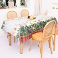 thumbnail image 3 of Greyghost Christmas Rectangle Tablecloth, Tabletop Cloth Decorative Fabric Kitchen Table Cover for Outdoor and Indoor, Wrinkle Resistant Washable Backdrop Curtain for Anniversary, Party, 71х57', 3 of 7