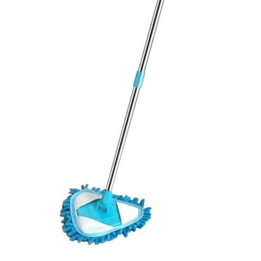 Taicans Wall Cleaner Mop with 39 Inches Long Handle,Wall Scrubber,360° Wall Washer Cleaner Tool for Walls/Ceiling Fans/Dust/Baseboard/Floors Clean,Triangle Baseboard Scrubber