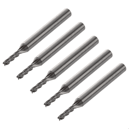 

5pcs 3mm×6mm×12mm×60mm 4 Flutes HSS AL End Mill Milling Cutter Tool