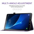 thumbnail image 2 of Allytech Case for Samsung Galaxy Tab A 10.1 Inch 2016 (Model SM-T580 / SM-T585) with Pen Holder & Card Pocket, Multi-Angle Viewing Shockproof Slim Soft TPU Back Cover Case, Purple, 2 of 9