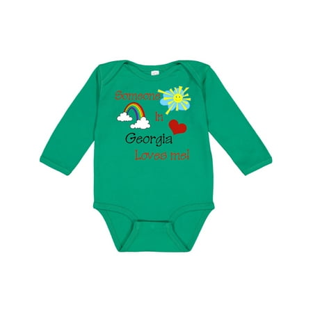 

Inktastic Someone in Georgia loves me! Gift Baby Boy or Baby Girl Long Sleeve Bodysuit