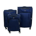 thumbnail image 6 of Protege Ashfield 20" Softside Upright Carry-On Luggage, Navy Blue, 6 of 11