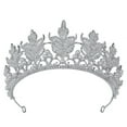 thumbnail image 1 of Princess Tiara Tall Rhinestone - Faux Pearl Cute Wedding Party Tiara Bride Crown, 1 of 6