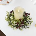 thumbnail image 4 of Moyic Centros de festivos, anillos decorativos para velas de pilar para bodas y puertas navideñas Kits de decoración para fiestas, 4 of 6