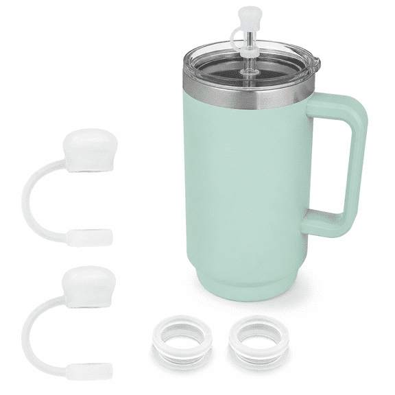 Silicone Spill Stopper for YETI Straw Cup, with Straw Cover Cap | Mug Tumbler Accessories, Straw Toppers, Leak Proof Stoppers, Easy to Use, Set of 2