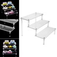thumbnail image 4 of Clear Transparent Ladder Tier Acrylic Rack Countertop Stand Shelf Home Bathroom Risers Showcase 3 Ladder, 4 of 8