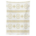 thumbnail image 3 of Ambesonne Rome Emoji Tablecloth Rectangular Table Cover, Classic Rococo Damask, 60"x84", Pale Earth Yellow Pearl, 3 of 4