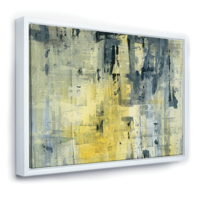 Élément Jaune et Noir - Toile Encadrée Moderne et Contemporaine