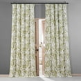 thumbnail image 2 of Edina Green Printed Cotton Hotel Blackout Curtain (1 Panel), Edina Green, 50W X 96L, 2 of 6