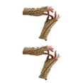 thumbnail image 2 of ZLight 1 Pair Fingerless Mittens Fashionable Simple Knitting Craft Clothes Accessory for Decoration Keeping-warm Wear Light tan 2Set, 2 of 6