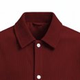 thumbnail image 5 of WIZUTIZ Men's Casual Jacket Solid Color Fashion Lapel Collar Button Closure Pockets Long Sleeve Polyester Coat for Winter Spring Outdoor Daily Party Wear, 5 of 7