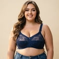 thumbnail image 4 of Afdoent Bras for Women Lace Adjustable Shoulder Strap Large Size Full Coverage Underwire Bra Breathable Lightweight, 4 of 8