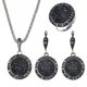 thumbnail image 1 of unbranded 4Ud Conjunto De Collar Pendientes Y Anillo Negro Con Trabajo Detallado Para Mujer, 1 of 8