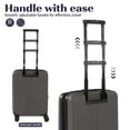 thumbnail image 4 of Hardside Carry-On Suitcase Texturé de 20 Pouces, Gris, 4 of 8