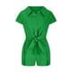 thumbnail image 4 of Puntoco 2 piezas moda mujer sólido corto manga cárdigan blusa tops + bolsillos sueltos pantalones conjuntos cortos Puntoco Puntoco-1599, 4 of 5