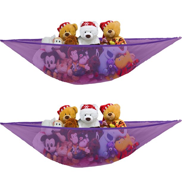 2 PK SimpleHouseware Stuffed Animals Jumbo Toy Storage Hammock