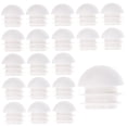thumbnail image 4 of Raindrops Chair Leg Caps Furniture Floor Protectors White Plastic 100Pcs, 4 of 8