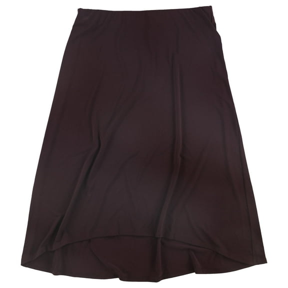 Alfani Womens Solid Pull-On High-Low Skirt, Red, Large