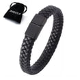 thumbnail image 3 of Pulsera de cuero MADIOLA para Hombre y Mujer Iman Negro, 3 of 7
