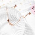 thumbnail image 3 of CANDYFANCY Daisy Zircon Stainless Steel Anklet Bracelet ECG Love Adjustable Rose Gold Anklets for Women Men 7.8-8.66 Inches - -, 3 of 4