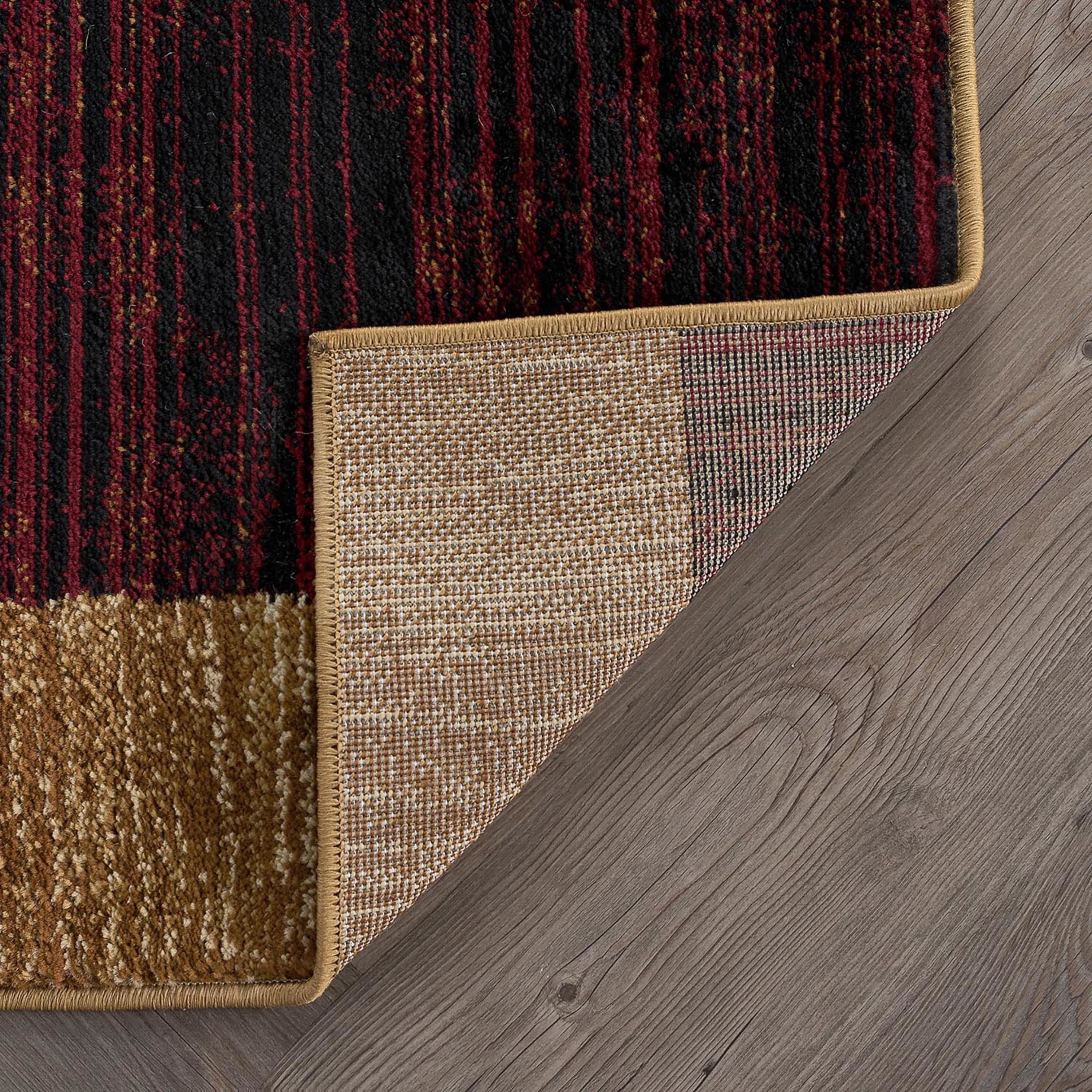 Elegance Contemporary 5' x 7' Multi-Color Polypropylene Indoor Area Rug