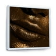 thumbnail image 3 of Designart 'Girl Lips With Glitter and Spangle' Modern Framed Canvas Wall Art Print, 3 of 5
