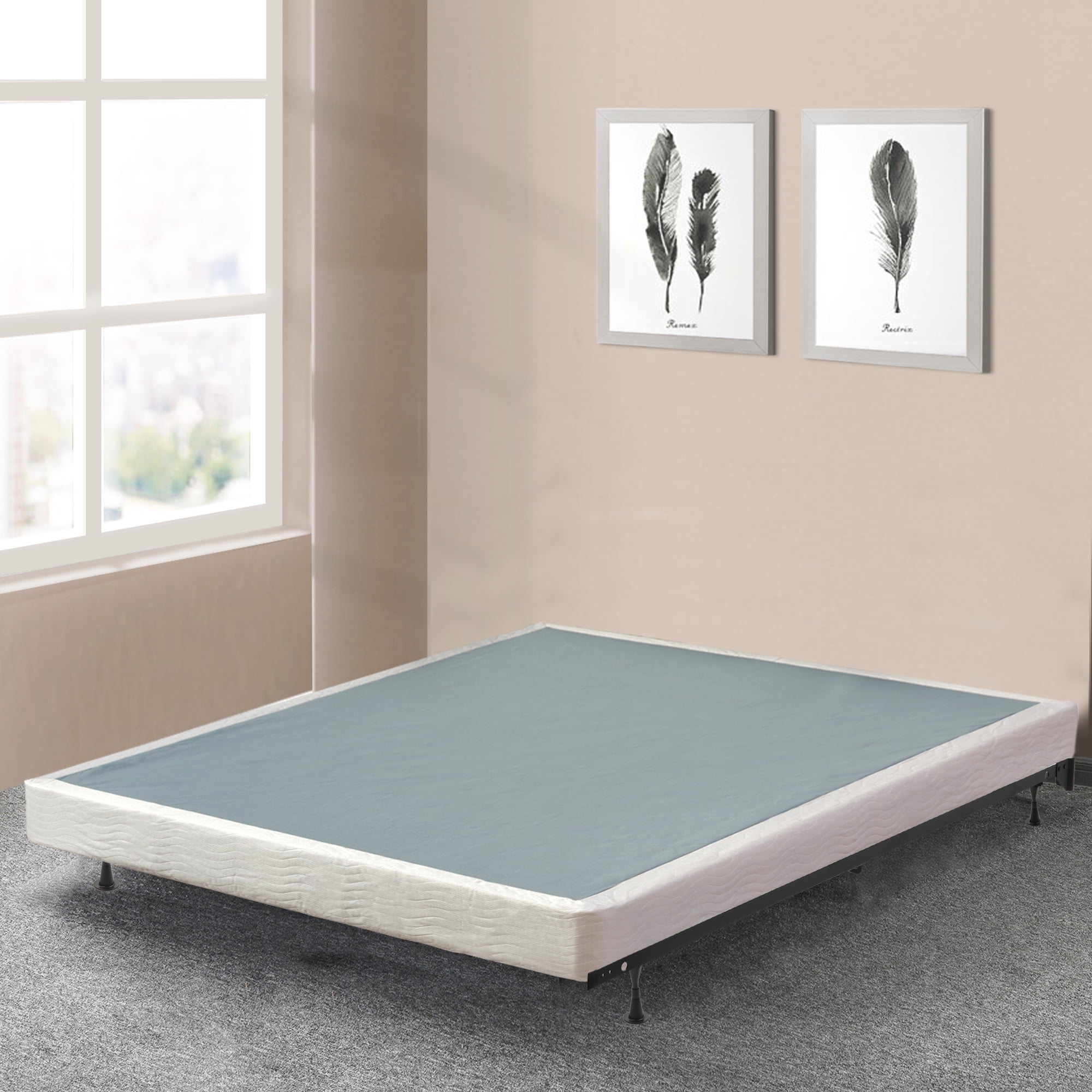 Wayton 5 Wood Box Spring Foundation With Easy Assembly California King Com Wayton 5 Wood Box Spring Foundation, Cal King Bed Frame And Box Spring