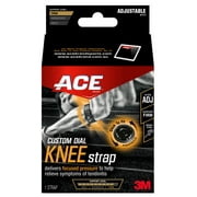 ACE Brand Custom Dial Knee Strap, Adjustable Brace, Black