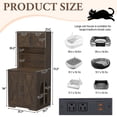 thumbnail image 2 of Blotout 71" Tall Farmhouse Cat Litter Box Enclosure W/ Shelves and Doors, Wooden Cat Litter Box Furniture for Self-Cleaning Litter Boxes, Large Hidden Litter Box Furniture W/ Power Outlets, Locks, 2 of 10