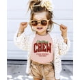thumbnail image 4 of Olive Loves Apple Christmas Crew Faux Glitter Shirt Making Memories Together Holiday Tee Peach Shirt Youth Medium, 4 of 8