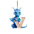 thumbnail image 2 of 26 Letter Christmas Ornaments Alphabet Dinosaur Pendant Acrylic Christmas Tree Decorations Personalized A to Z Hanging Decor for Kids Xmas Gift, 2D, 2 of 4