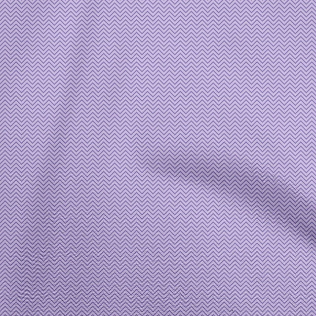 oneOone Polyester Spandex Violet Fabric Chevron Craft Projects Decor Fabric Printed By The Yard 56 Inch Wide