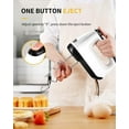 thumbnail image 3 of Hand Mixer Electric, 6-Speed Electric Hand Mixer with Whisk, Snap-On Storage Case,5 Stainless Steel Accessories, Kitchen Blender with Cord, White, 3 of 7
