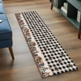 thumbnail image 3 of Black White Runner Rugs 2x6 ft Buffalo Plaid Country Star Barn Barrel Farmhouse Washable Hallway Rugs Non-Slip Floor Mats Absorbent Carpet Bedside Runners for Bedroom Kitchen Bathroom Laundry Room, 3 of 9