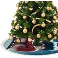 thumbnail image 3 of GZHJMY Christmas Tree Skirt Xmas Tree Skirts 48" Snow Owls On Branch Christmas Tree Mat for Christmas Holiday Party Ornaments, 3 of 5