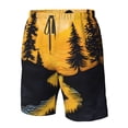 thumbnail image 4 of Balery Sunset River Pine Trees Traje de Baño Estilo Hawaiano para Hombre, Shorts de Secado Rápido con Bolsillos-X-Large, 4 of 6