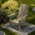 thumbnail image 3 of Wildridge Freedom Modern Adirondack Chair, Weathered Wood - Outdoor Weather Resistant Poly Furniture for Patio, Porch, Deck, Pool, Garden, Backyard, 3 of 4