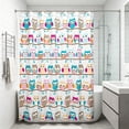 thumbnail image 5 of Sahpxhe Shower Curtain Waterproof Plastic Shower Curtain Liner,Stylish Pattern Bathroom Decor Bathroom Partition for Home,Hotel,Dorm,Quick-Dry,70.87X70.87in,Multicolor-B, 5 of 6