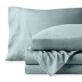 thumbnail image 5 of Bare Home Washed Sheet Set - Premium 1800 Collection - Deep Pocket - 3 Piece - Twin, Sea Spray, 5 of 8