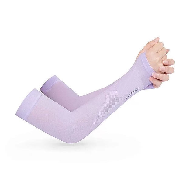 Manga de hielo de seda fina para hombres y mujeres, protección solar, para montar al aire libre, protección UV, manga de hielo fina de seda fina para verano