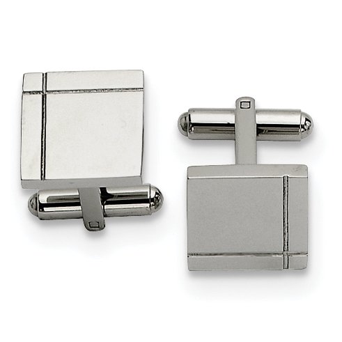 Stainless Steel Square Cufflinks Cuff Link Collar Stay