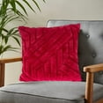 thumbnail image 4 of 17.72x17.72in Decorative Throw Pillow Cover, Soft Plush Cushion Cover for Sofa and Bedroom, Square Pillow Case for Living Room Home Décor, Soft and Durable Cushion Cover(Red), 4 of 6