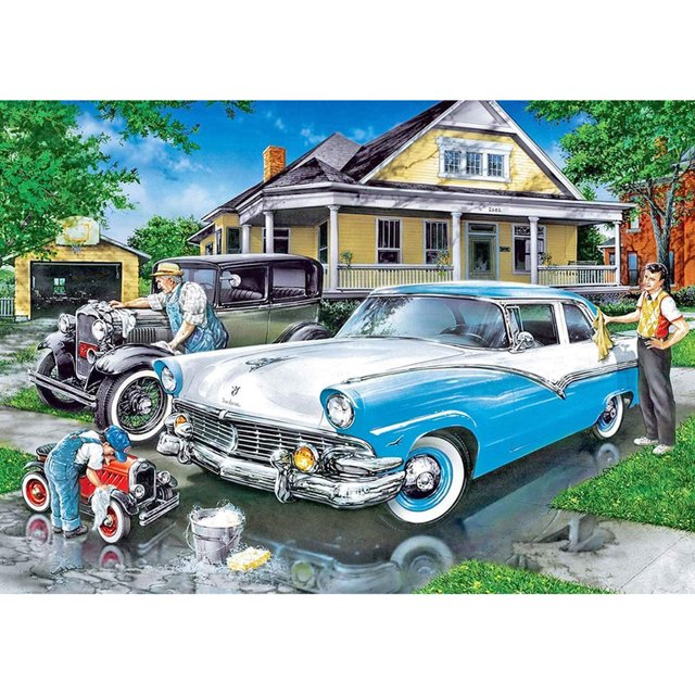 Kit de pintura de diamantes 5D Cars Full Round Drill Handicrafts (A1637 Blue Cars) Tmvgtek Oficina Multiescena Multifunción