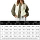 thumbnail image 2 of Chaqueta Biker Moto Jacket Button Down Coat Mujer Casual Patchwork Outwear Ygjytge Blanco T XL para Mujer, 2 of 7