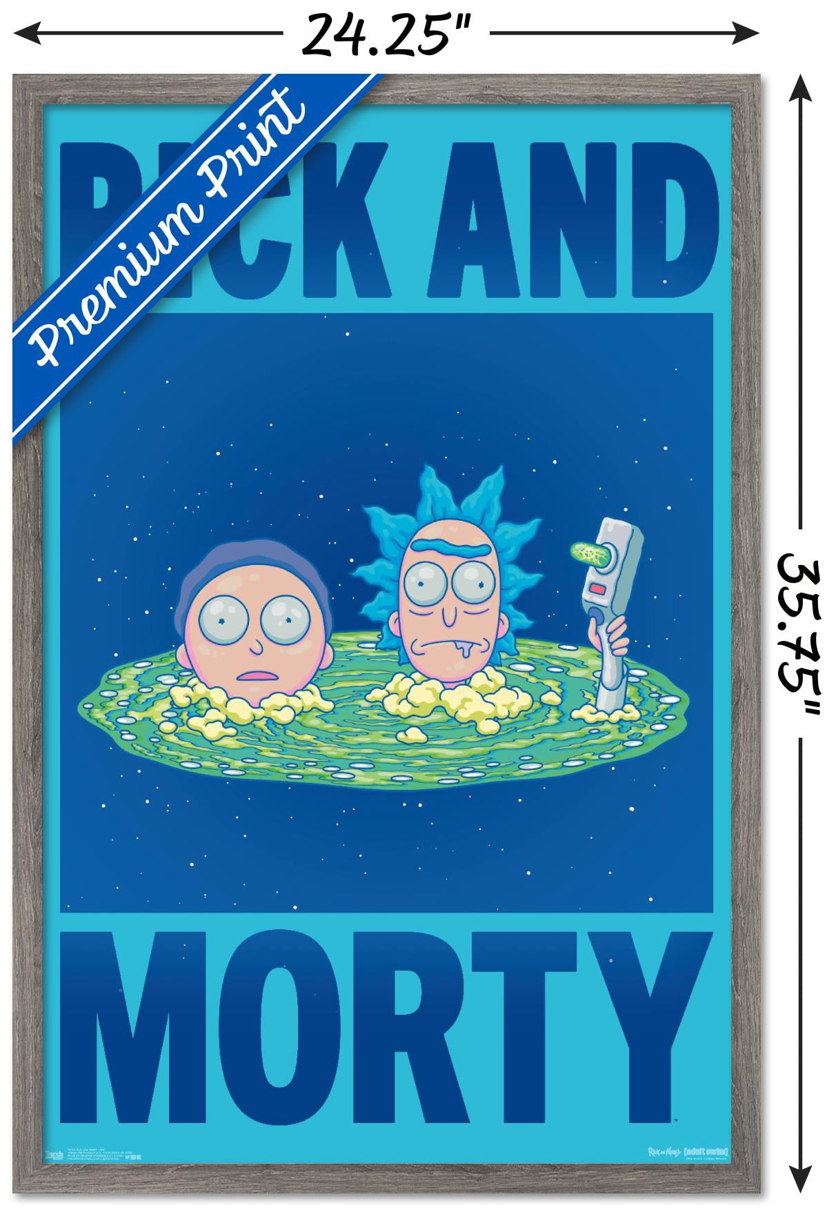 Rick And Morty - Title Wall Poster, 22.375" x 34", Framed